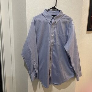 Lauren Ralph Lauren Classic Fit Non-Iron Cotton Button Down Dress Shirt 17 34/35